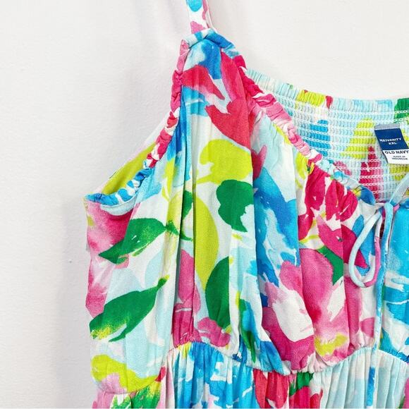Old Navy Fit and Flare Tropical Floral Flowy Sleeveless Maternity Midi Dress XXL - Picture 4 of 15